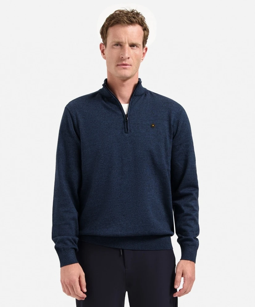 No Excess Half Zip Trui Gemêleerd