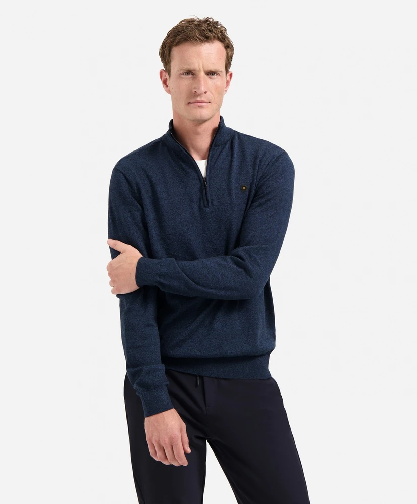 No Excess Half Zip Trui Gemêleerd