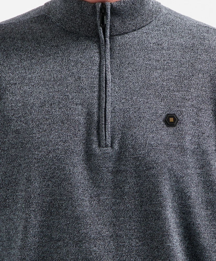 No Excess Half Zip Trui Gemêleerd