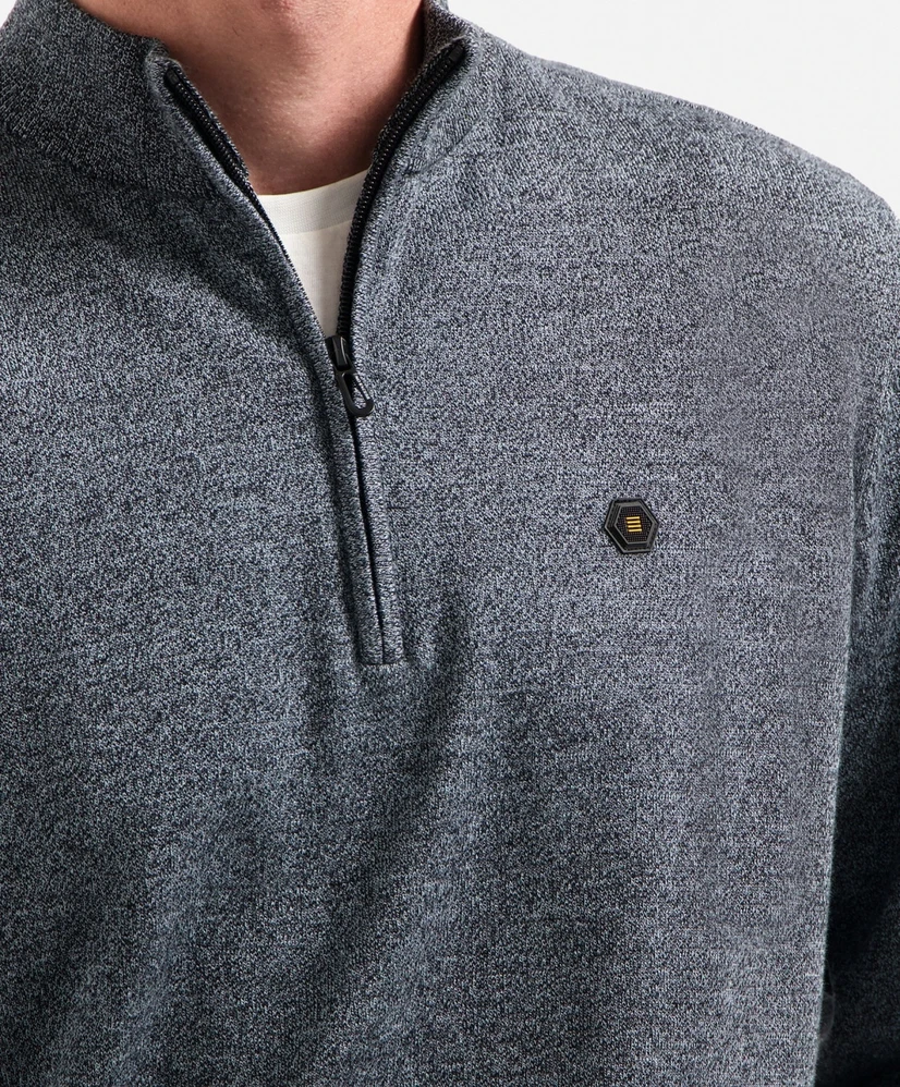 No Excess Half Zip Trui Gemêleerd