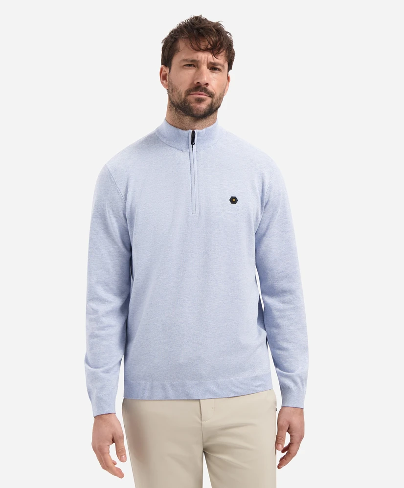 No Excess Half Zip Trui Logo Badge
