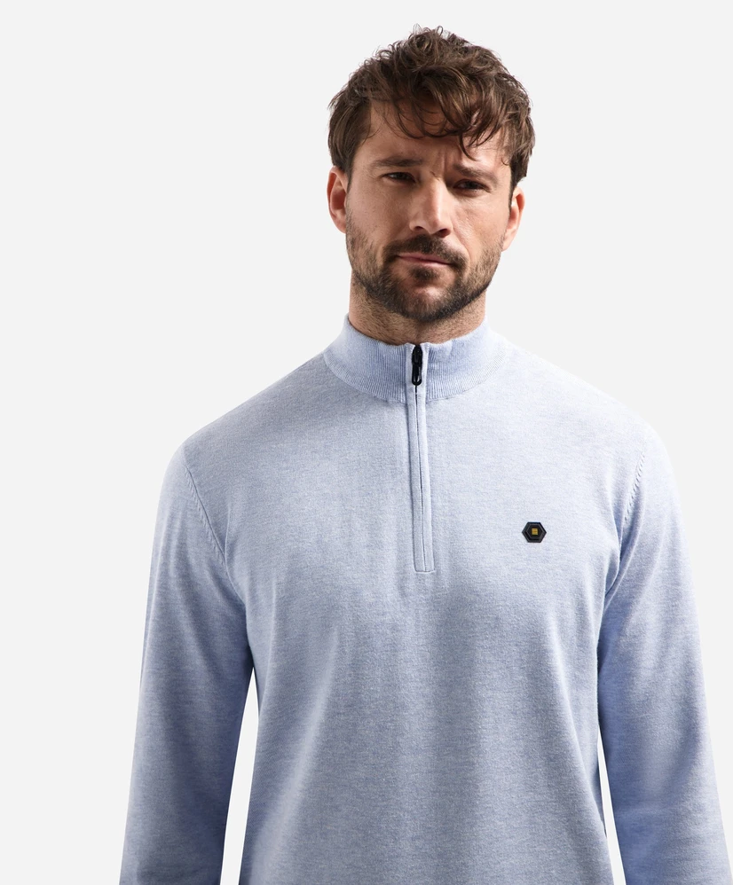 No Excess Half Zip Trui Logo Badge
