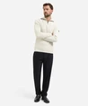 No Excess Half Zip Trui Ribstructuur