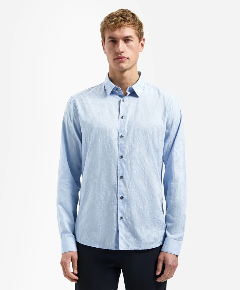 No Excess Overhemd Allover Jacquard