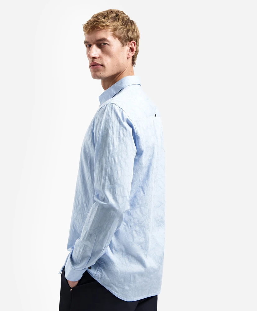 No Excess Overhemd Allover Jacquard