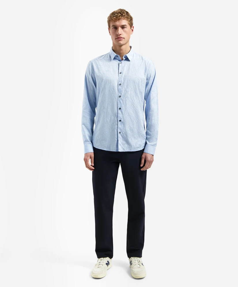 No Excess Overhemd Allover Jacquard