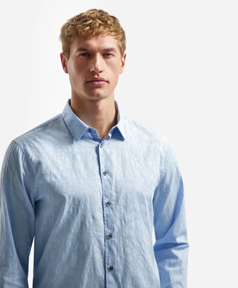 No Excess Overhemd Allover Jacquard