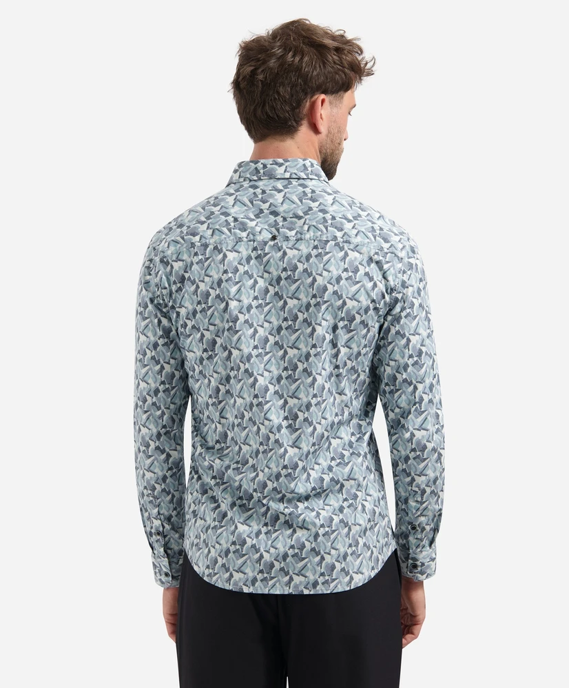 No Excess Overhemd Allover Print Regular Fit