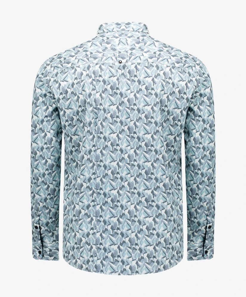 No Excess Overhemd Allover Print Regular Fit