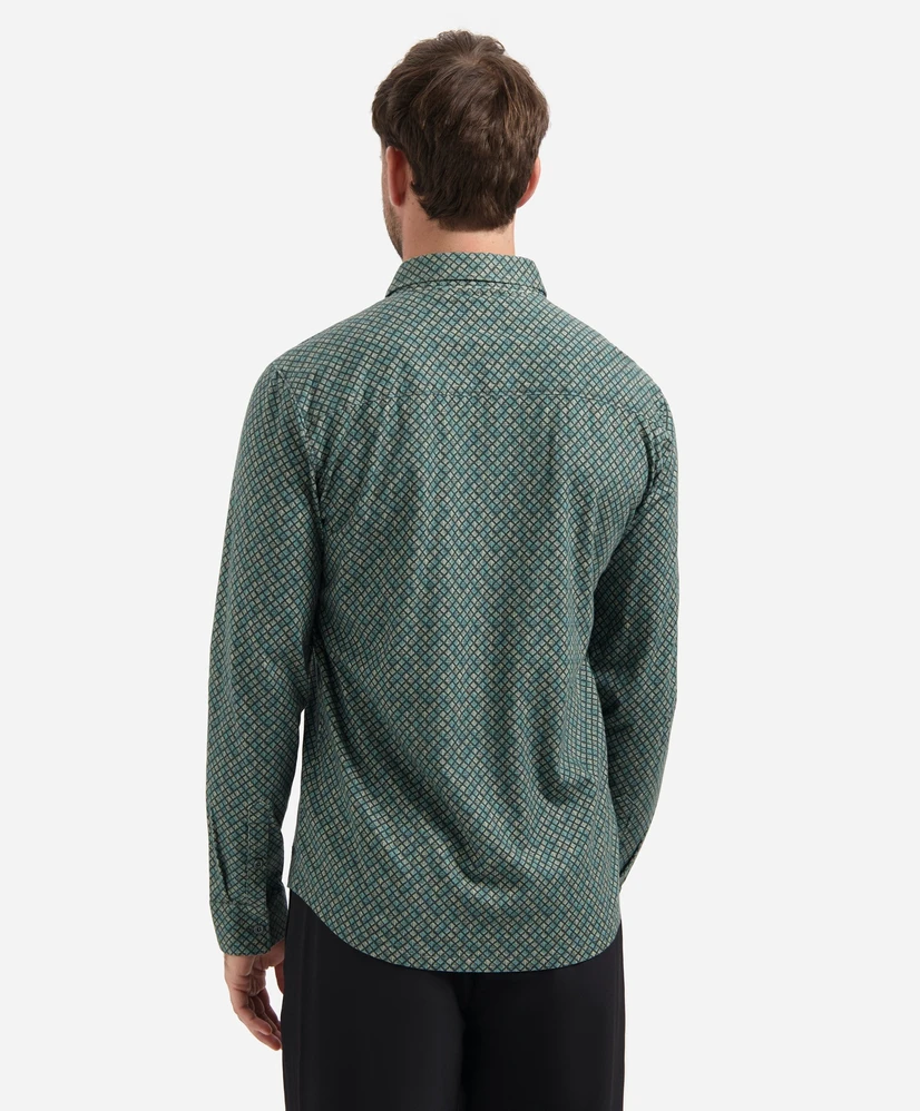 No Excess Overhemd Allover Print Regular Fit