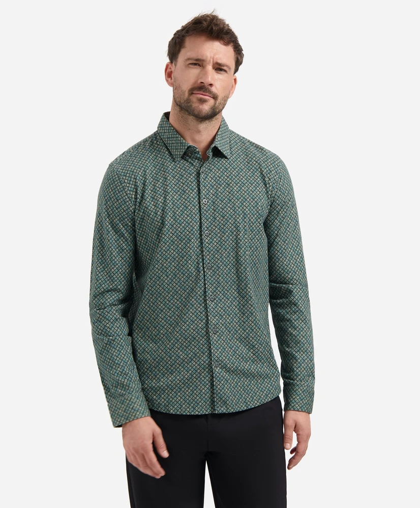 No Excess Overhemd Allover Print Regular Fit