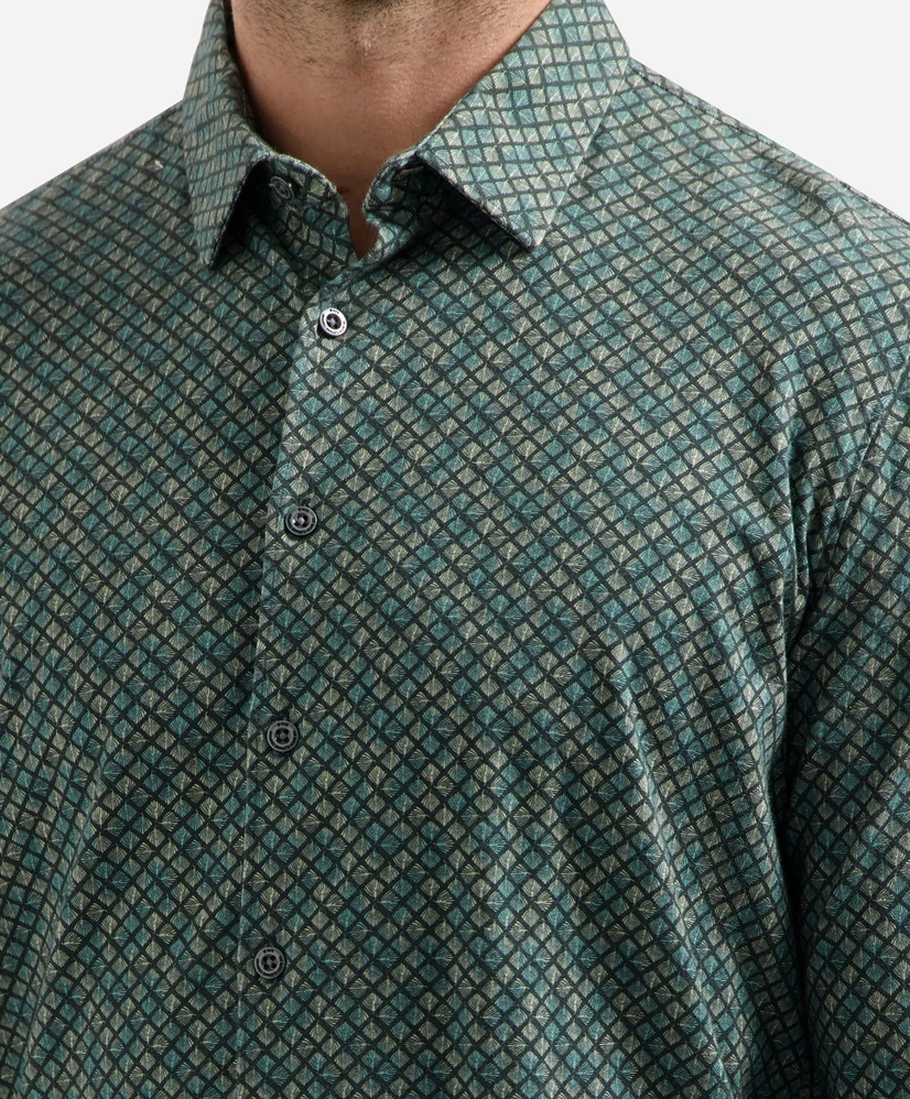 No Excess Overhemd Allover Print Regular Fit