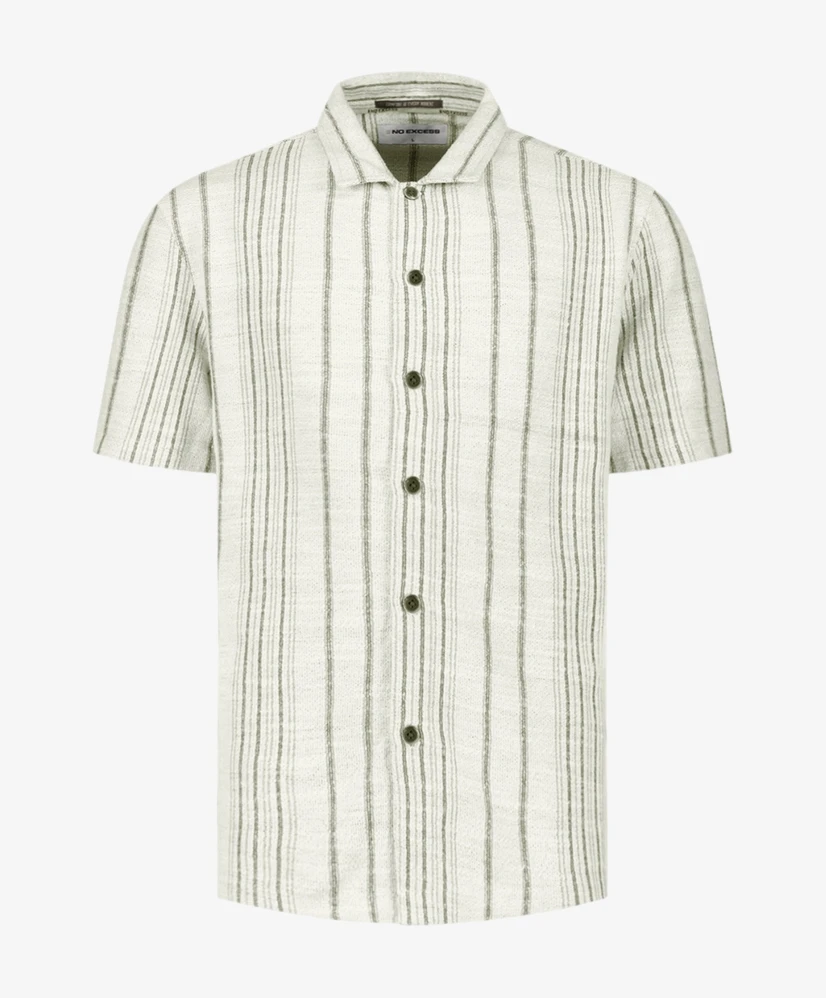 No Excess Overhemd Jacquard Stripes