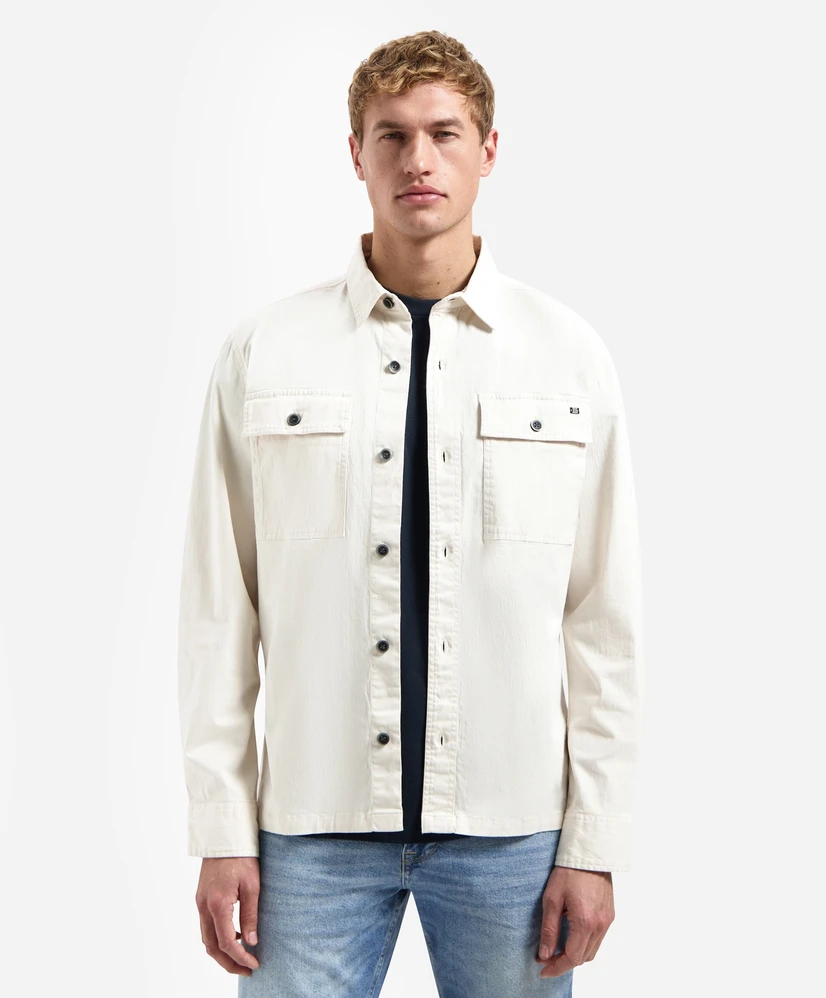 No Excess Overshirt Buttons Twill Stretch