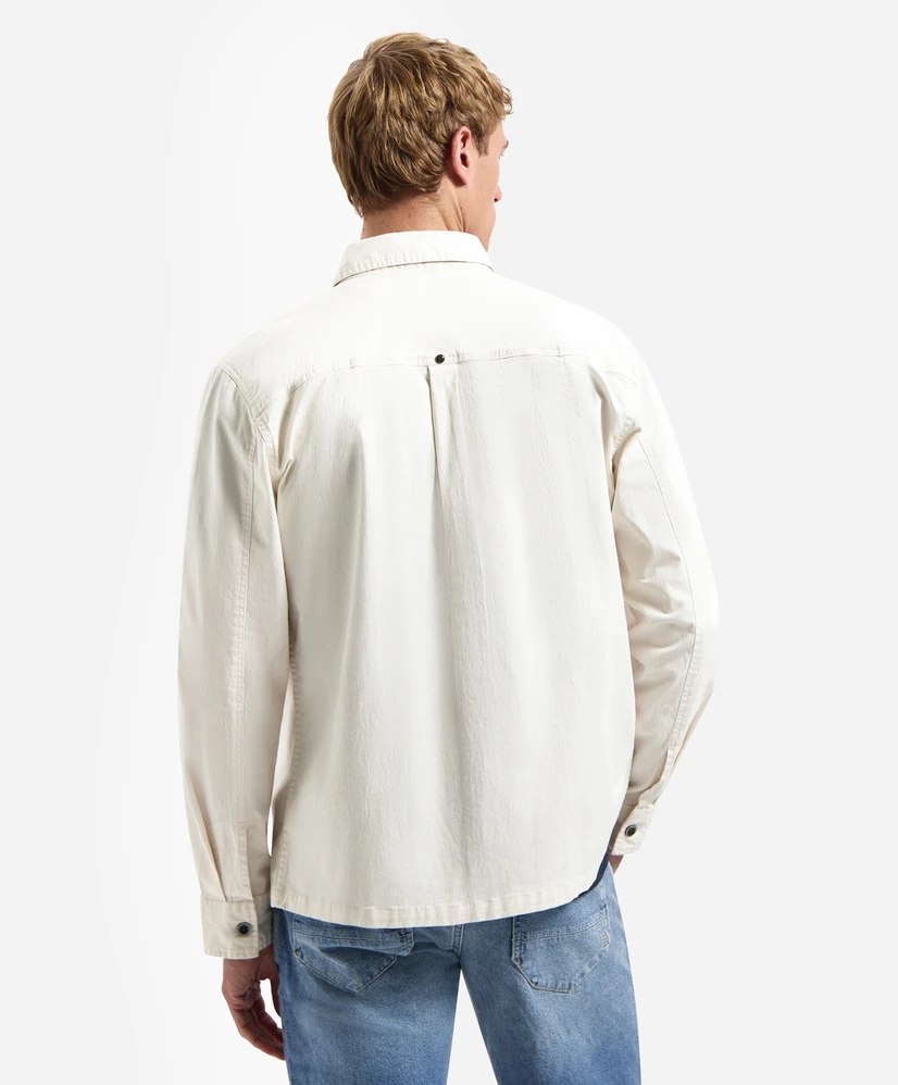 No Excess Overshirt Buttons Twill Stretch