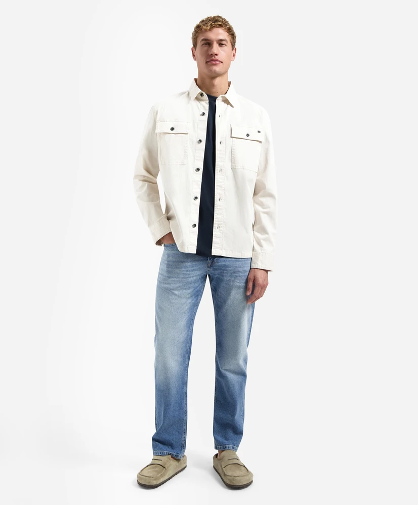 No Excess Overshirt Buttons Twill Stretch