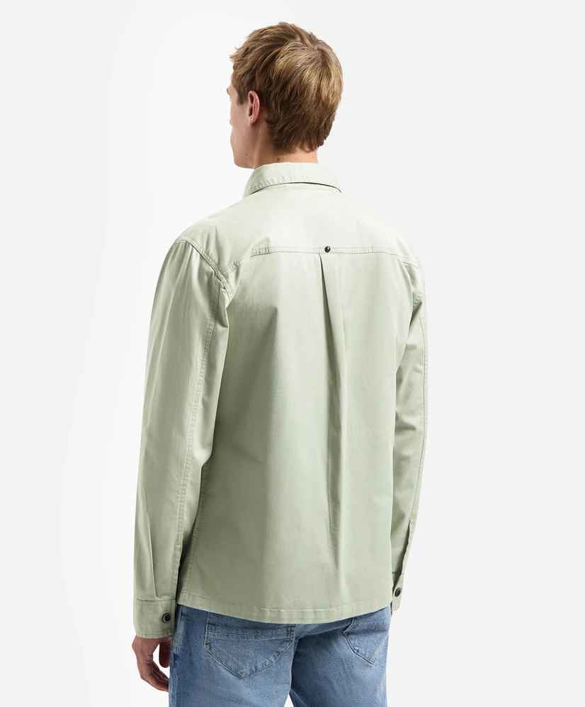 No Excess Overshirt Buttons Twill Stretch