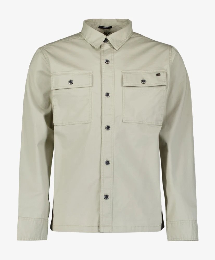 No Excess Overshirt Buttons Twill Stretch