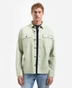 No Excess Overshirt Buttons Twill Stretch