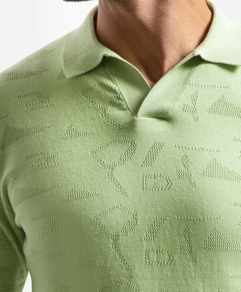 No Excess Polo Allover Knit