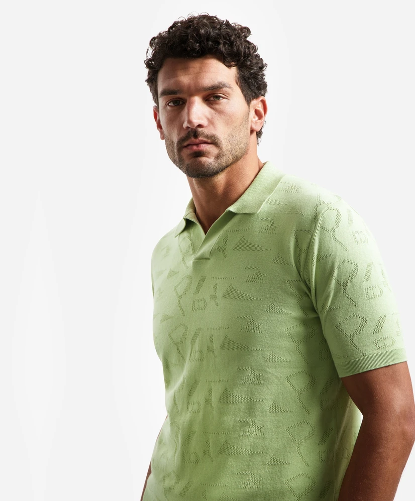 No Excess Polo Allover Knit