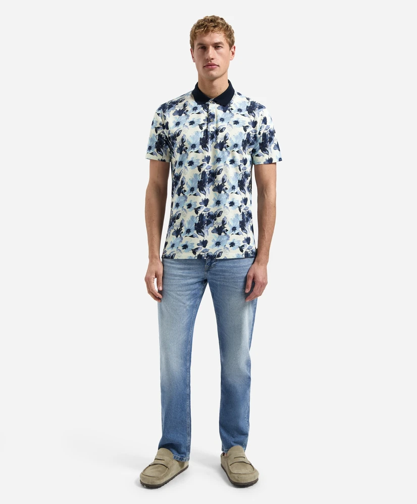 No Excess Polo Allover Print