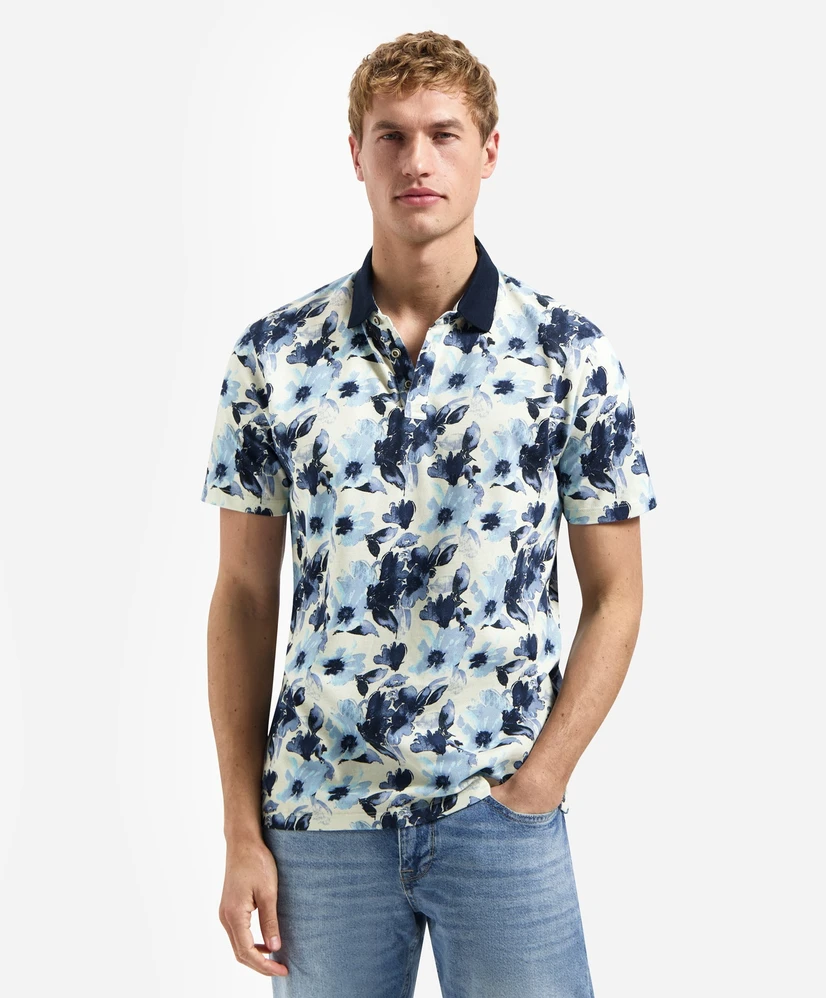 No Excess Polo Allover Print