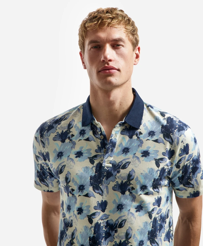 No Excess Polo Allover Print