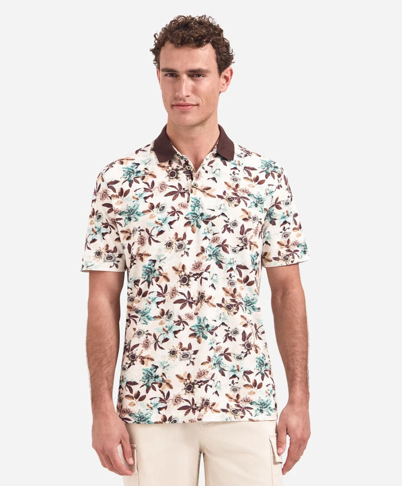 No Excess Polo Bloemenprint