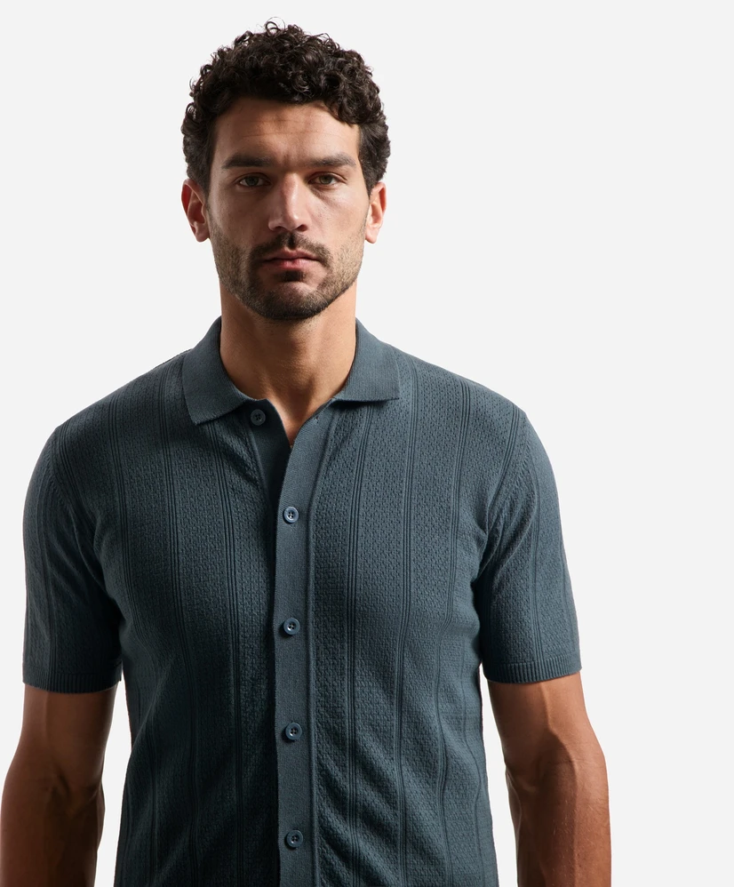 No Excess Polo Full Button