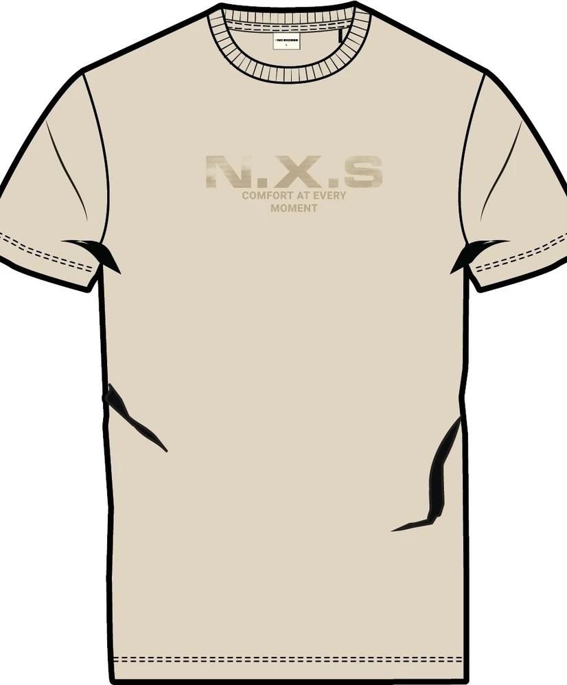 No Excess T-shirt Tekst Opdruk