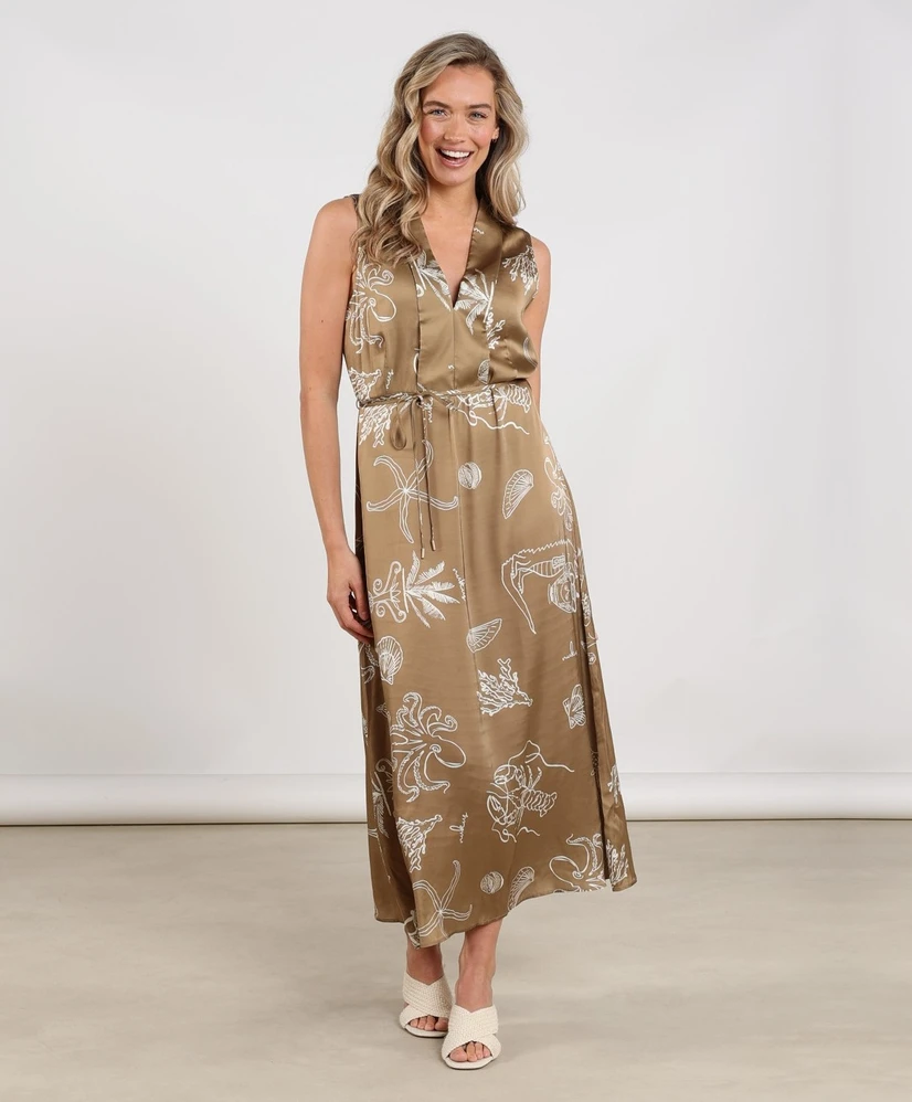 NUKUS Maxi Jurk Violet