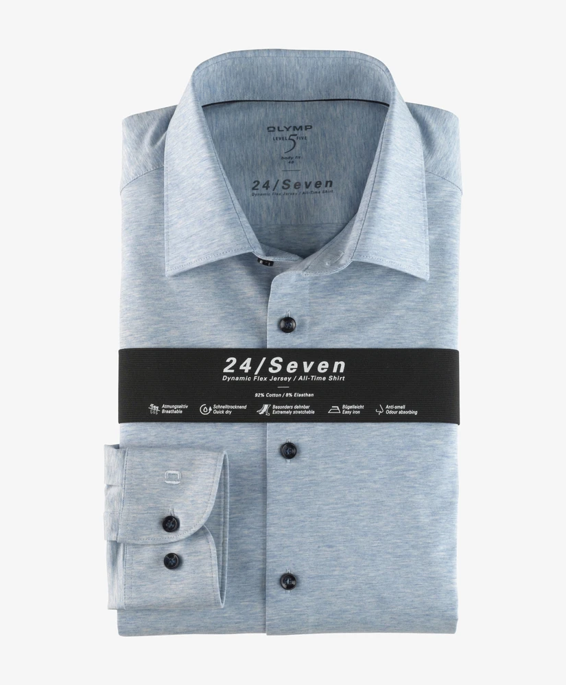 OLYMP Overhemd Level Five Jersey Slim Fit