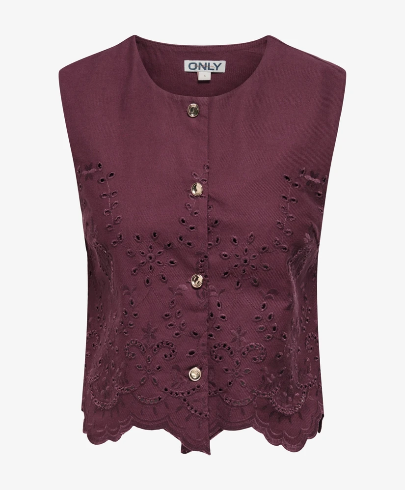 ONLY Blouse LM ONLREYA S/L BRO ANGLAISE