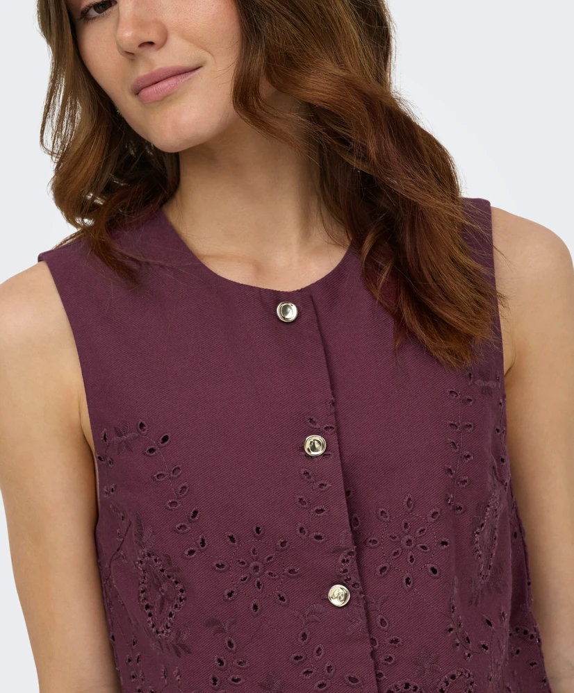 ONLY Blouse LM ONLREYA S/L BRO ANGLAISE