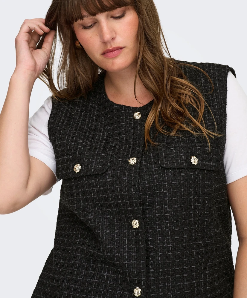 ONLY CARMAKOMA Gilet Shona Bouclé