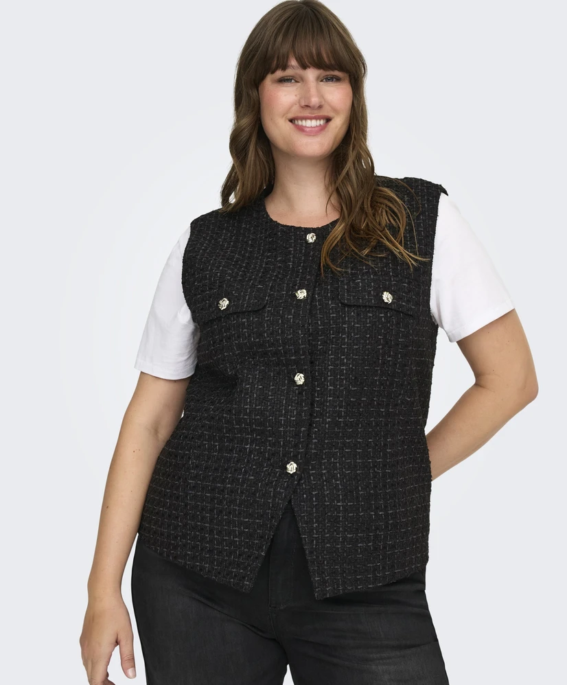 ONLY CARMAKOMA Gilet Shona Bouclé