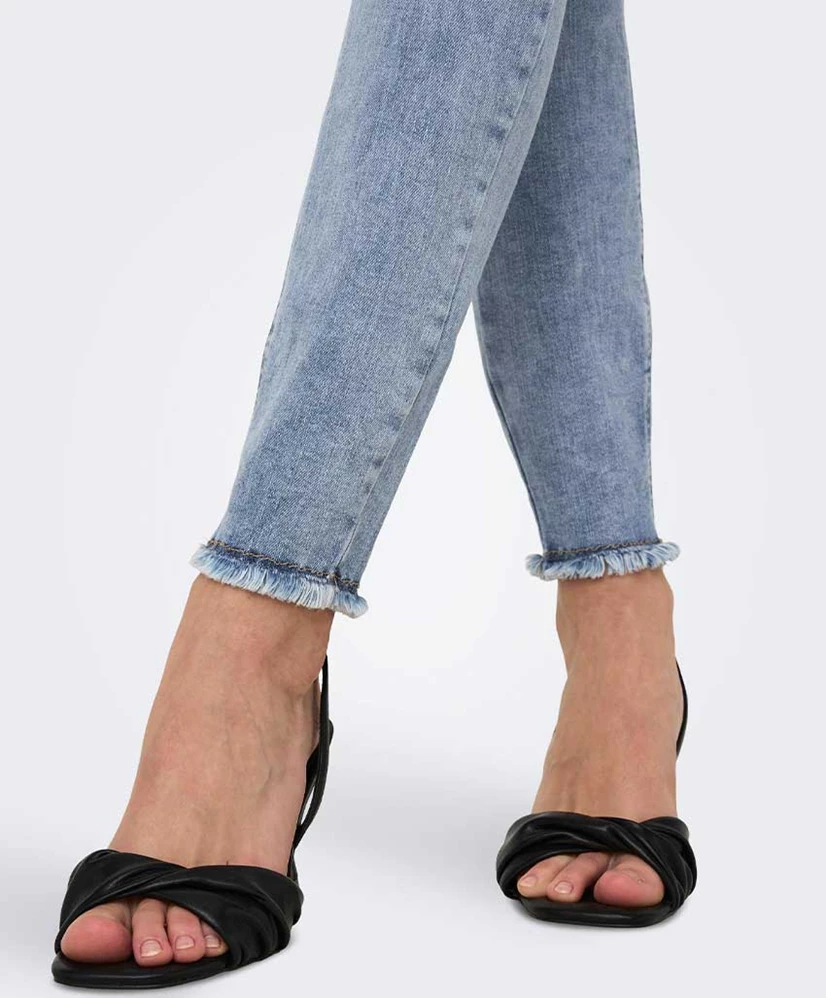 ONLY Jeans Blush Midi Ankle Raw Denim