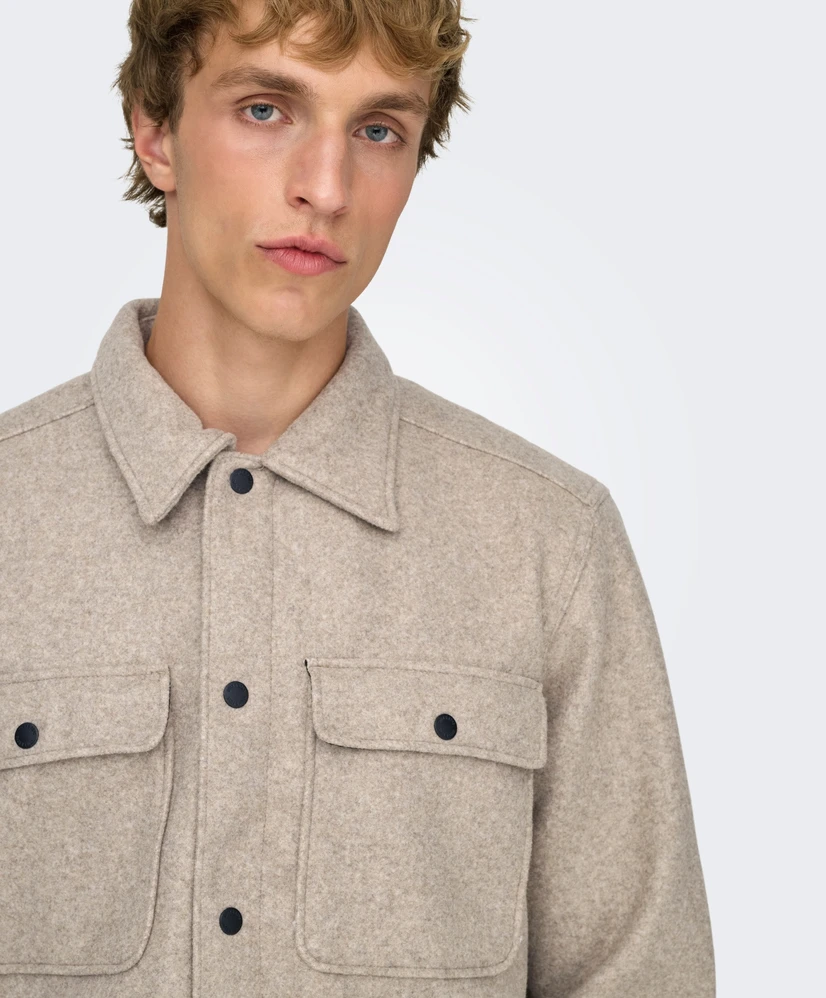 ONLY & SONS Overshirt Ash