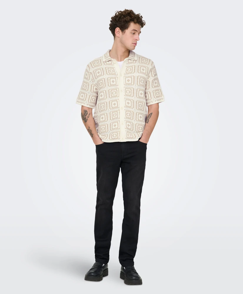 ONLY & SONS Polo Gebreid Bart