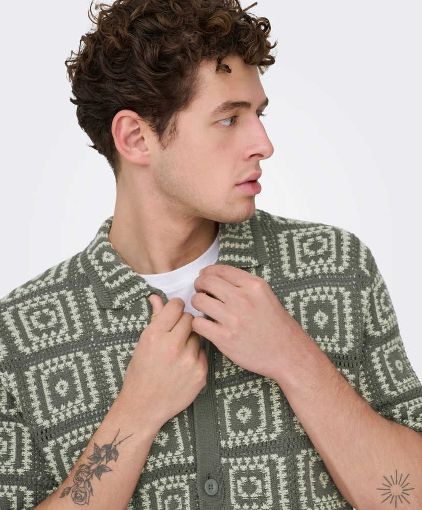 ONLY & SONS Polo Gebreid Bart