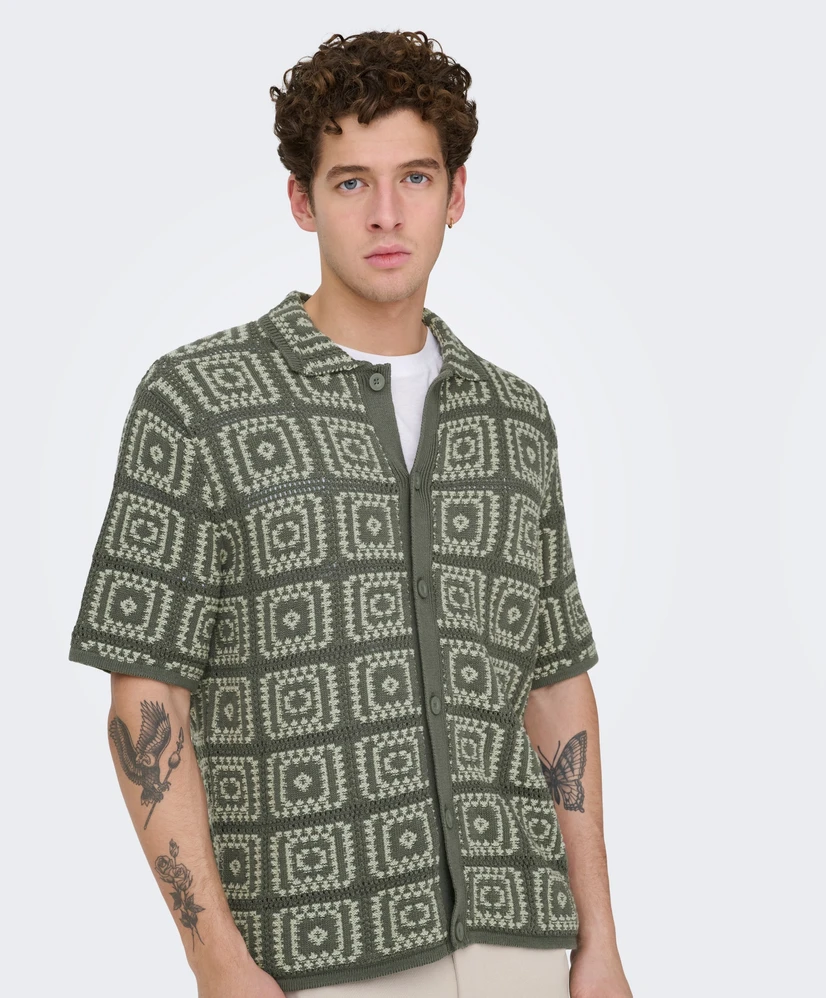 ONLY & SONS Polo Gebreid Bart