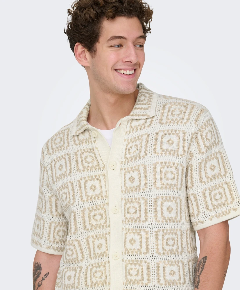 ONLY & SONS Polo Gebreid Bart