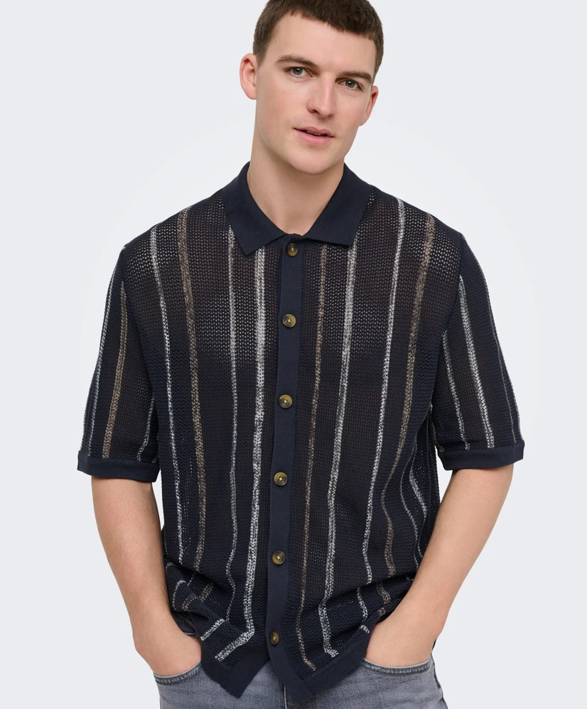 ONLY & SONS Polo Gebreid Stobby