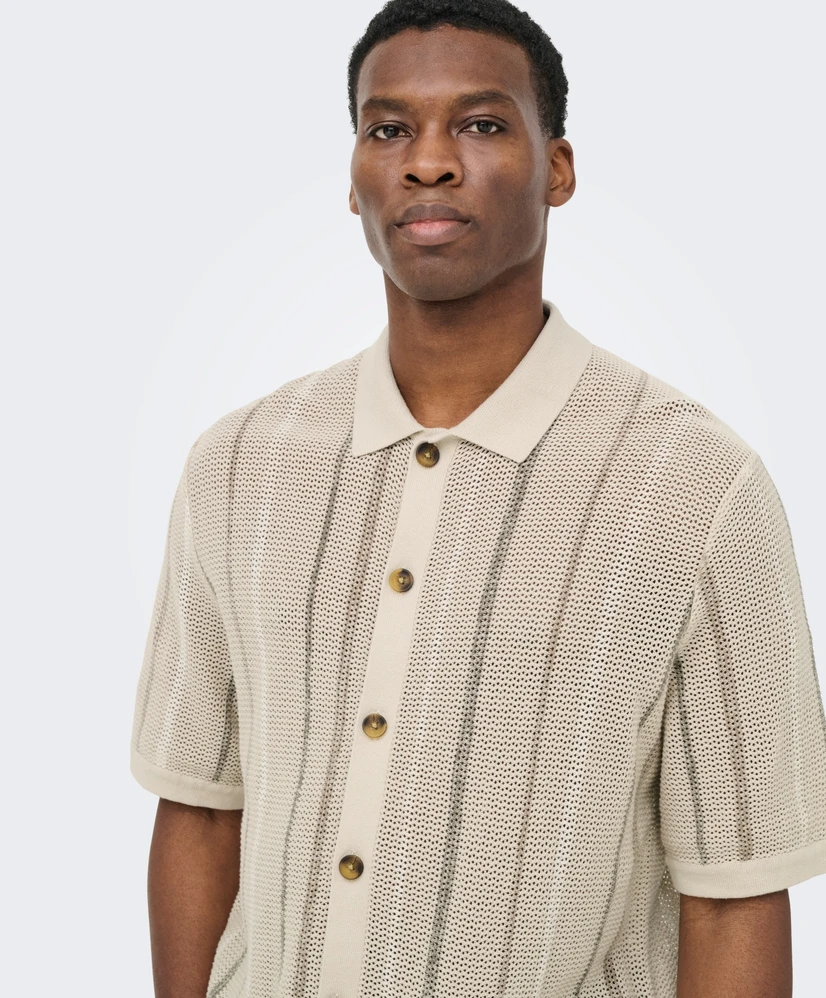 ONLY & SONS Polo Gebreid Stobby