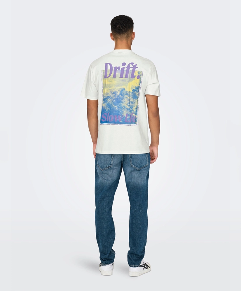 ONLY & SONS T-shirt Backprint Sky