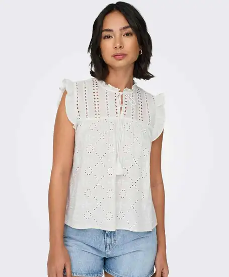 ONLY Top Reva Life Embroidery