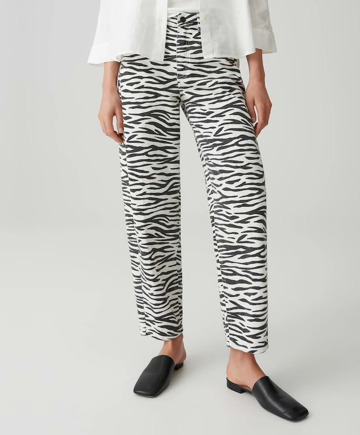 OPUS Jeans Straight Leg Mari Clear Zebra