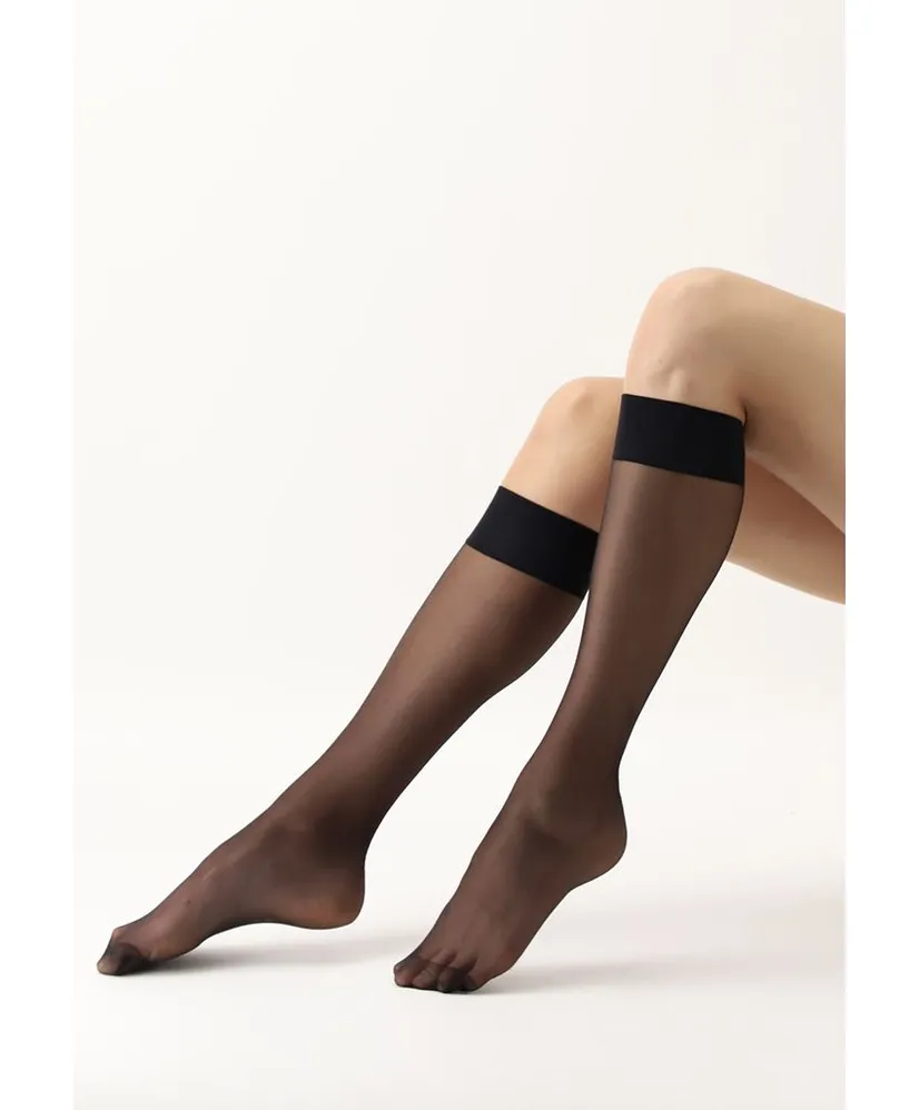 Oroblu Kniekousen Mi-Bas 15 Denier Nearly Black