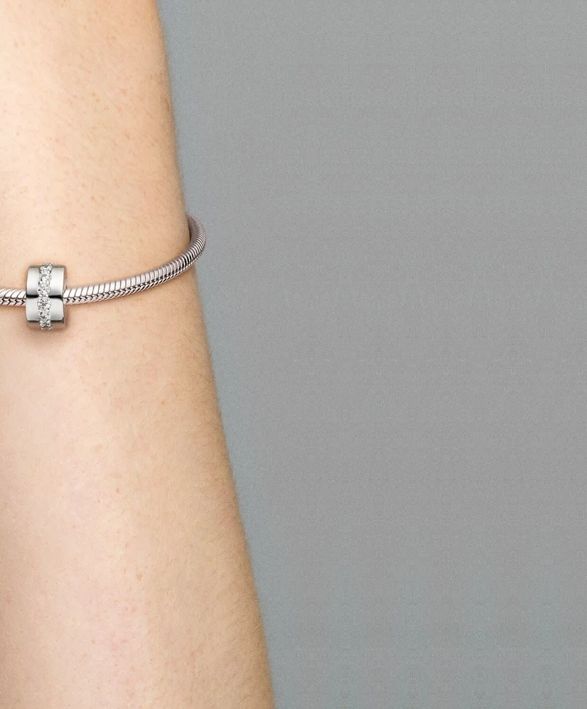 Pandora Clip Bedel Clear Sparkling Row